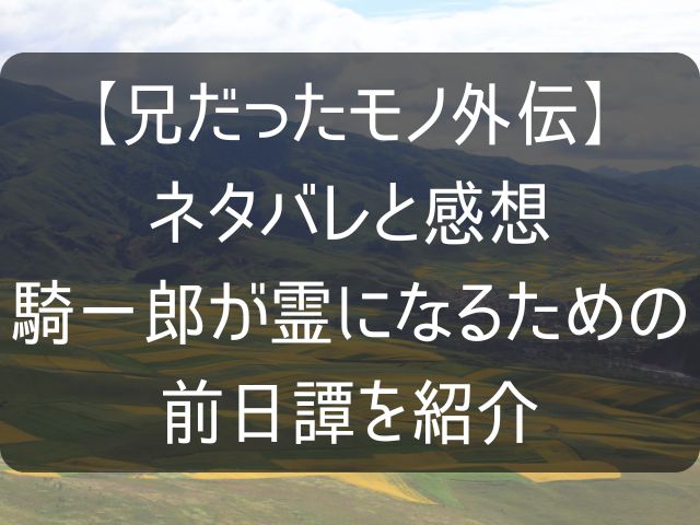 兄だったモノ外伝のネタバレ感想記事のアイキャッチ画像