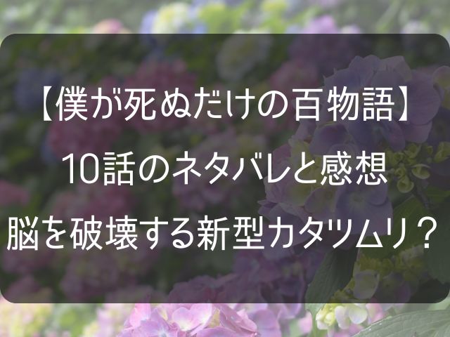 僕が死ぬだけの百物語10話のネタバレ感想記事のアイキャッチ画像